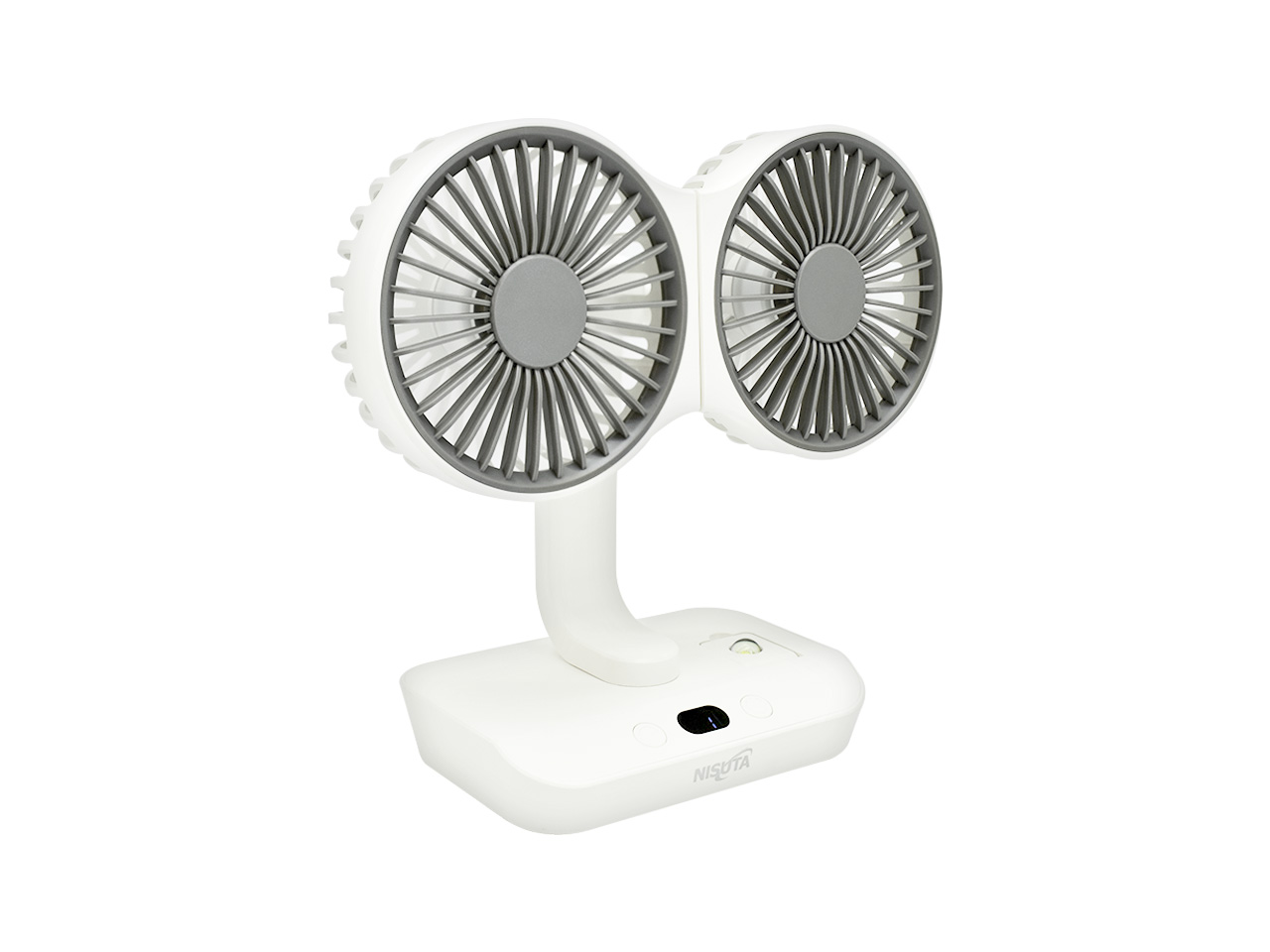 VENTILADOR DOBLE PORTATIL CON OSCILACION Y BATERIA RECARGABLE DE 2400MAH - NSFANUPD ventilador doble portatil con oscilacion y bateria recargable de 2400mah nsfanupd