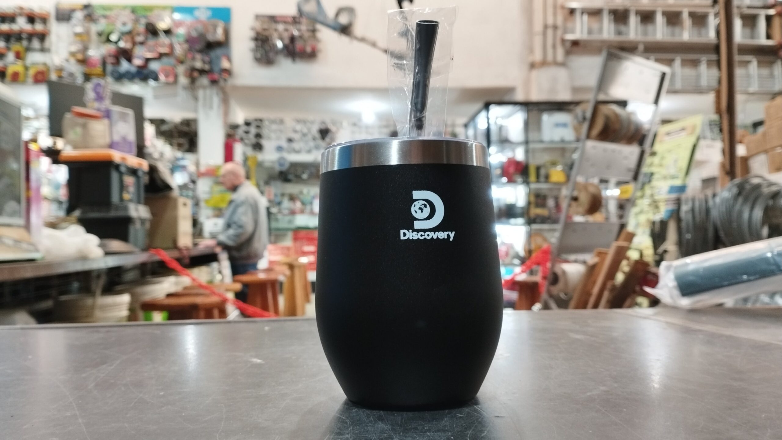 MATE DISCOVERY C/BOMBILLA T4 350ML NEGRO 1000042551 Scaled