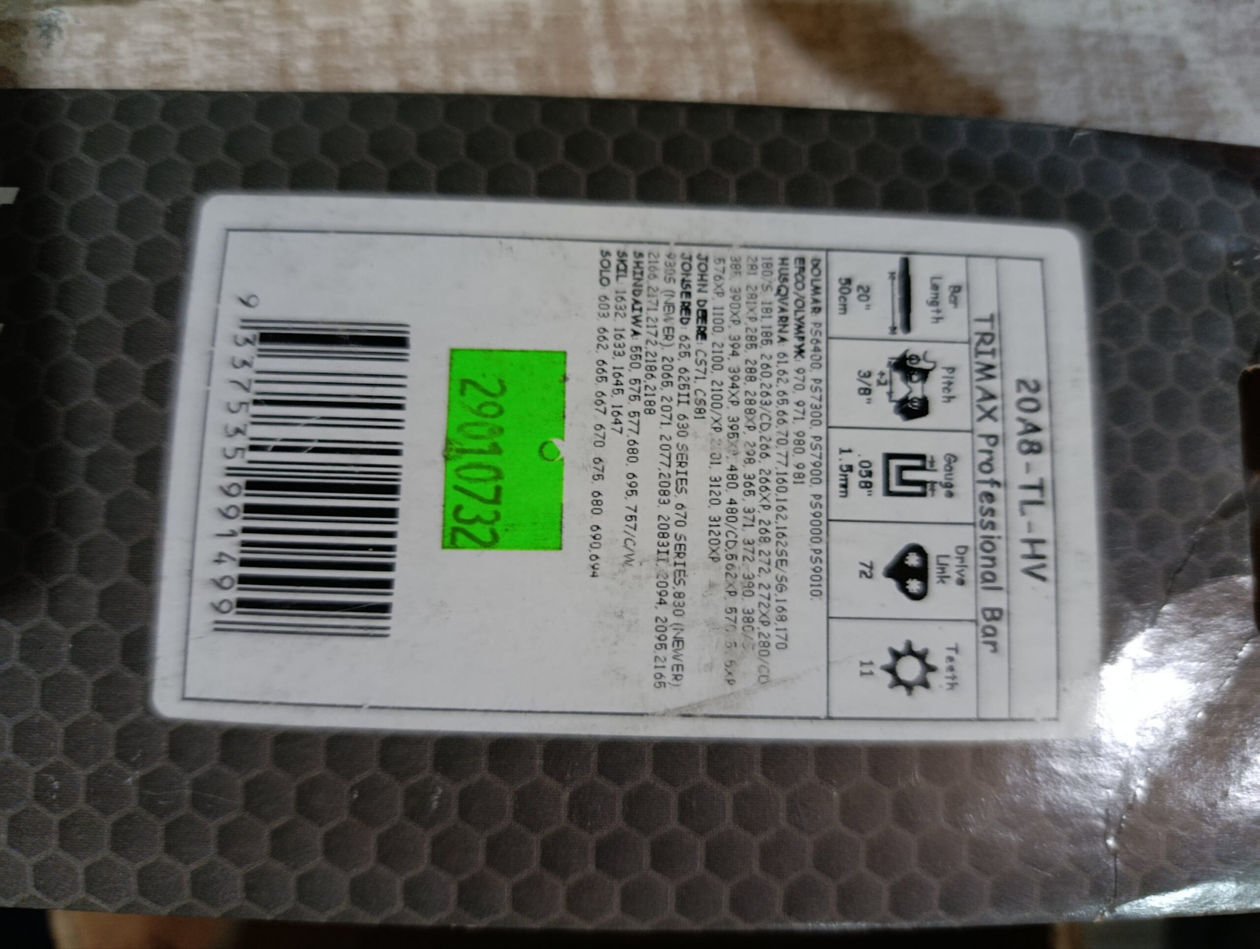 barra titan 20 x 3/8 058