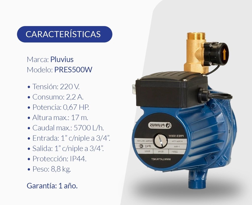 ds bomba presurizadora pres 500w [pluvius] simil sfl14