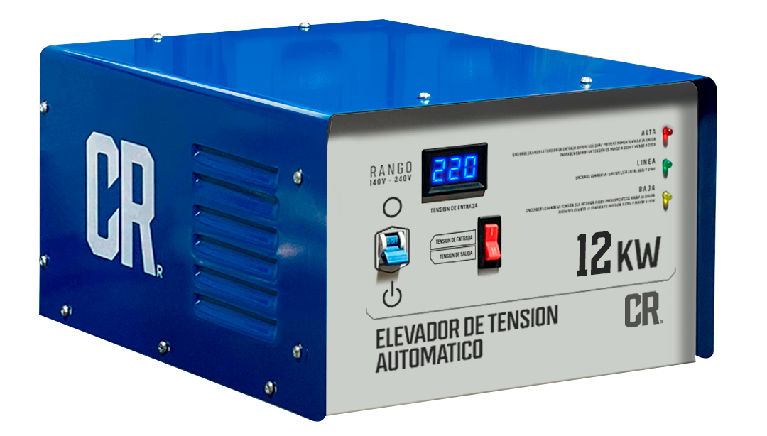 elevador de tension automatico microprecesado 12kw