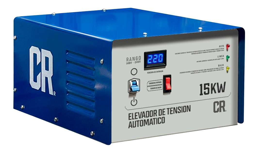 elevador de tension automatico microprecesado 15kw