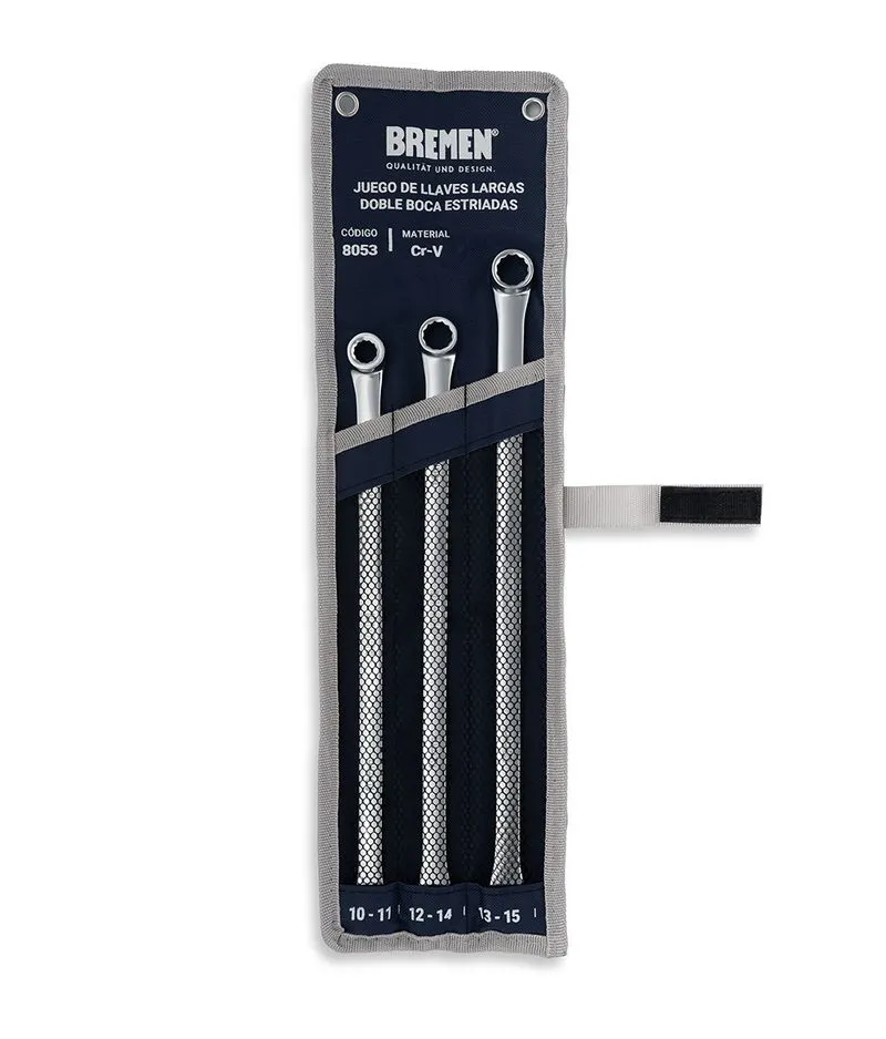 llave estriada larga juego 3pzs [poly v] br8053