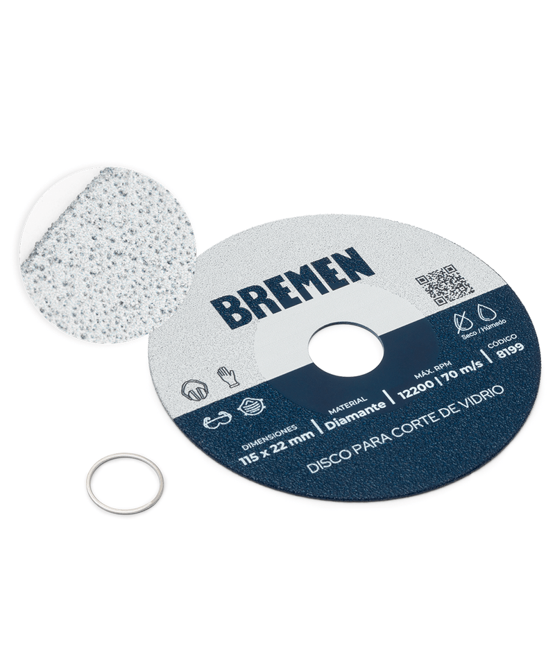 disco corte de vidrio 115mm bremen br8199 disco corte de vidrio 115mm bremen br8199