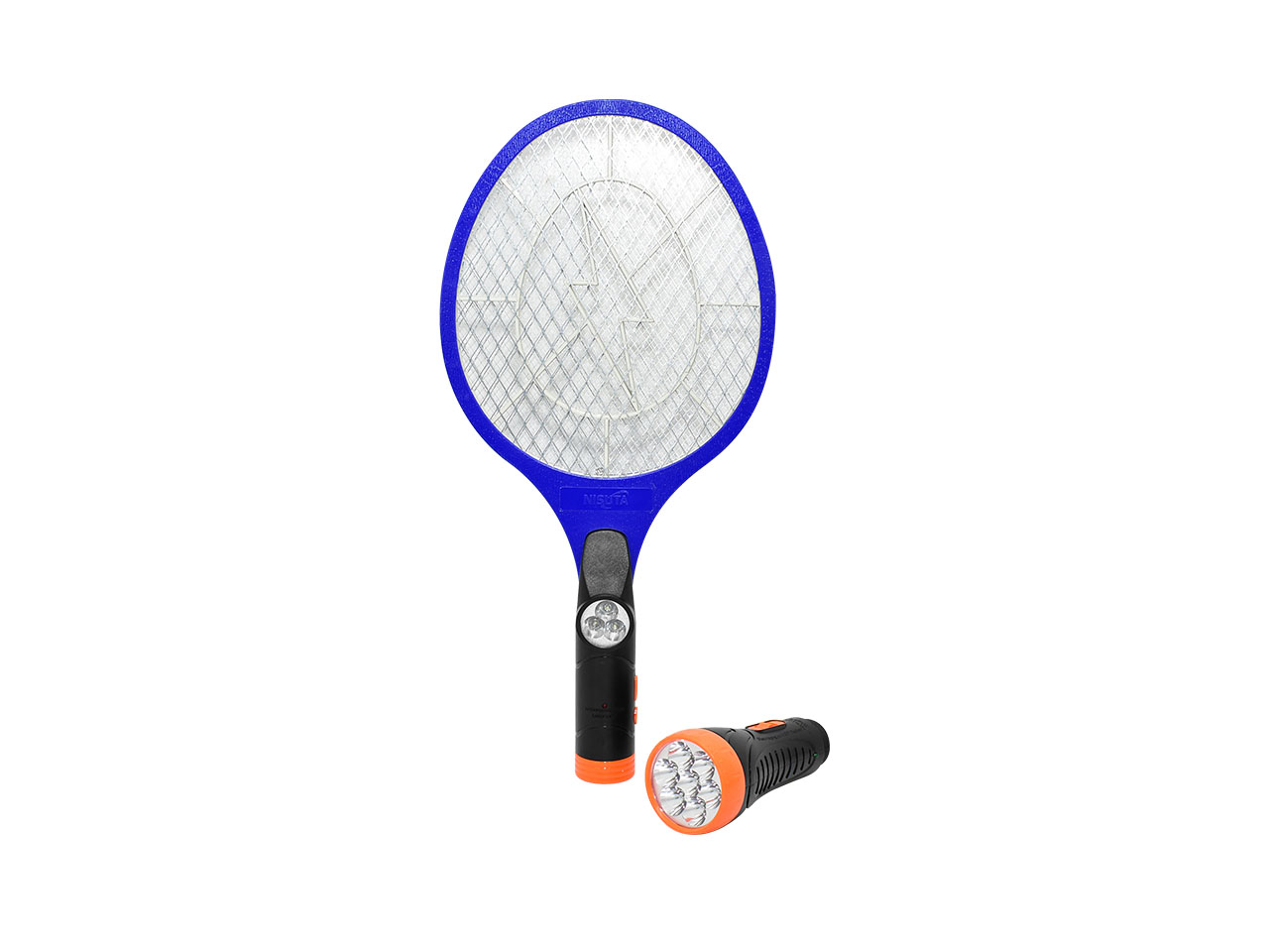 RAQUETA MATA MOSQUITOS MEDIANTE DESCARGA ELECTRICA RECARGABLE POR USB CON LINTERNA DESMONTABLE - NSRAEMIL raqueta mata mosquitos mediante descarga electrica recargable por usb con linterna desmontable nsraemil