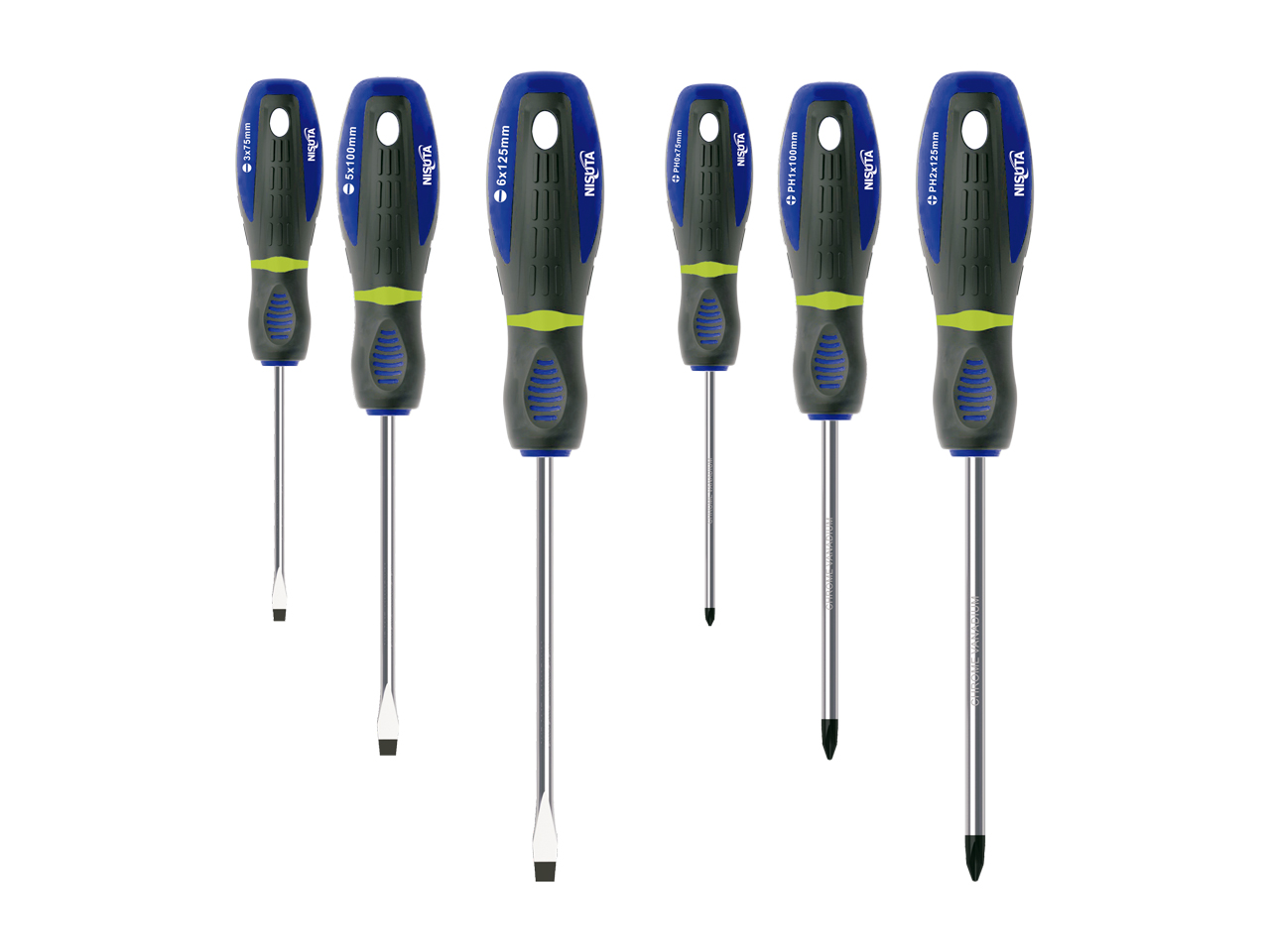 kit de 6 destornilladores phillips y planos