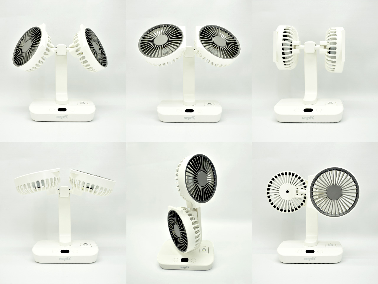 ventilador doble portatil con oscilacion y bateria recargable de 2400mah nsfanupd ventilador doble portatil con oscilacion y bateria recargable de 2400mah nsfanupd