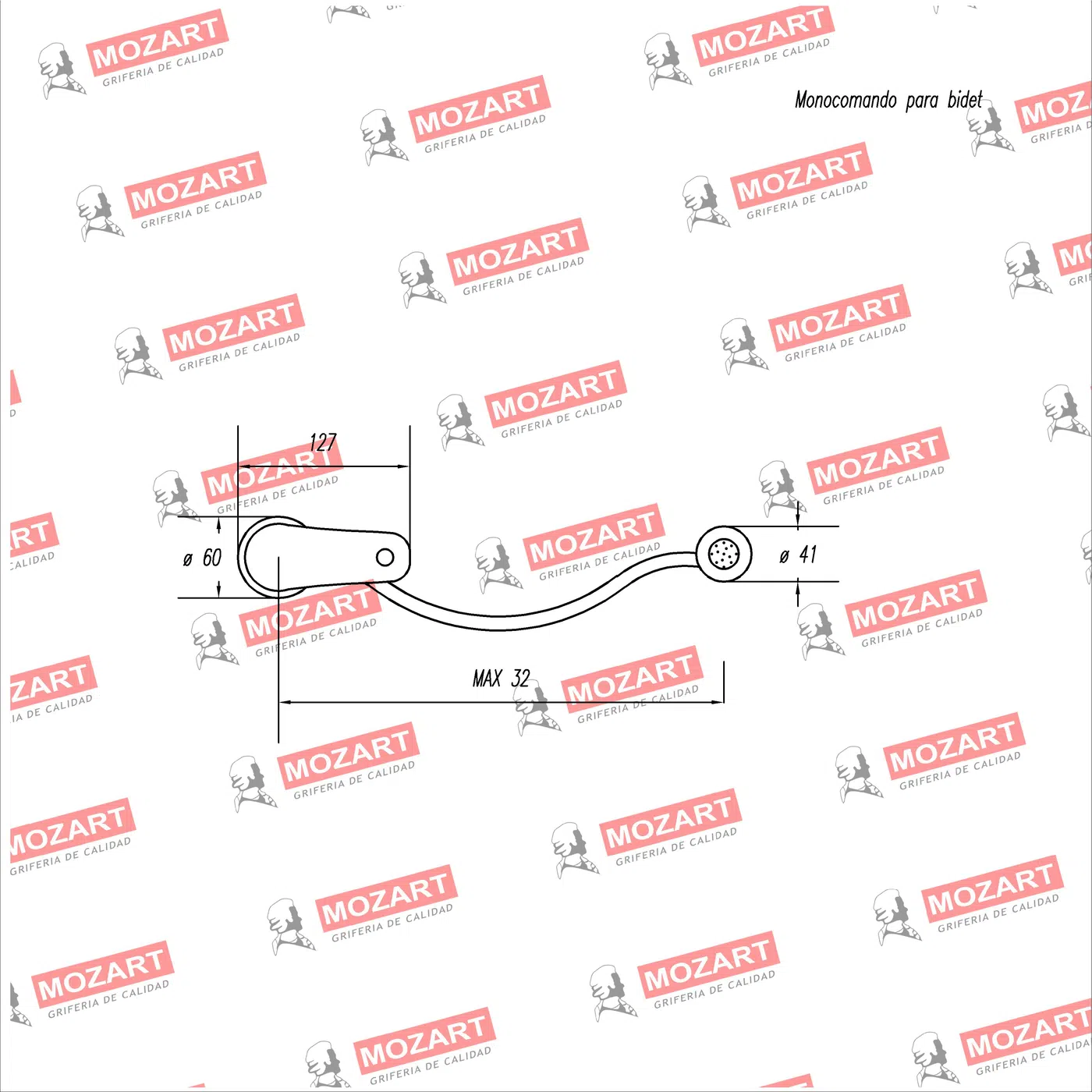bidet monocomando con transferencia