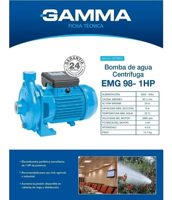 gamma cp 100 centr?fuga 1 hp | qm?x. 9 [2765] [g2799ar]