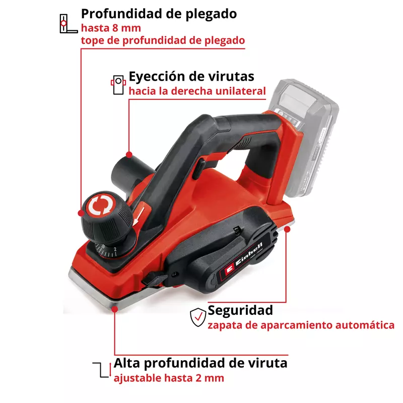 einhell cepillo inalambrico 18v solo te pl 18/82 li solo