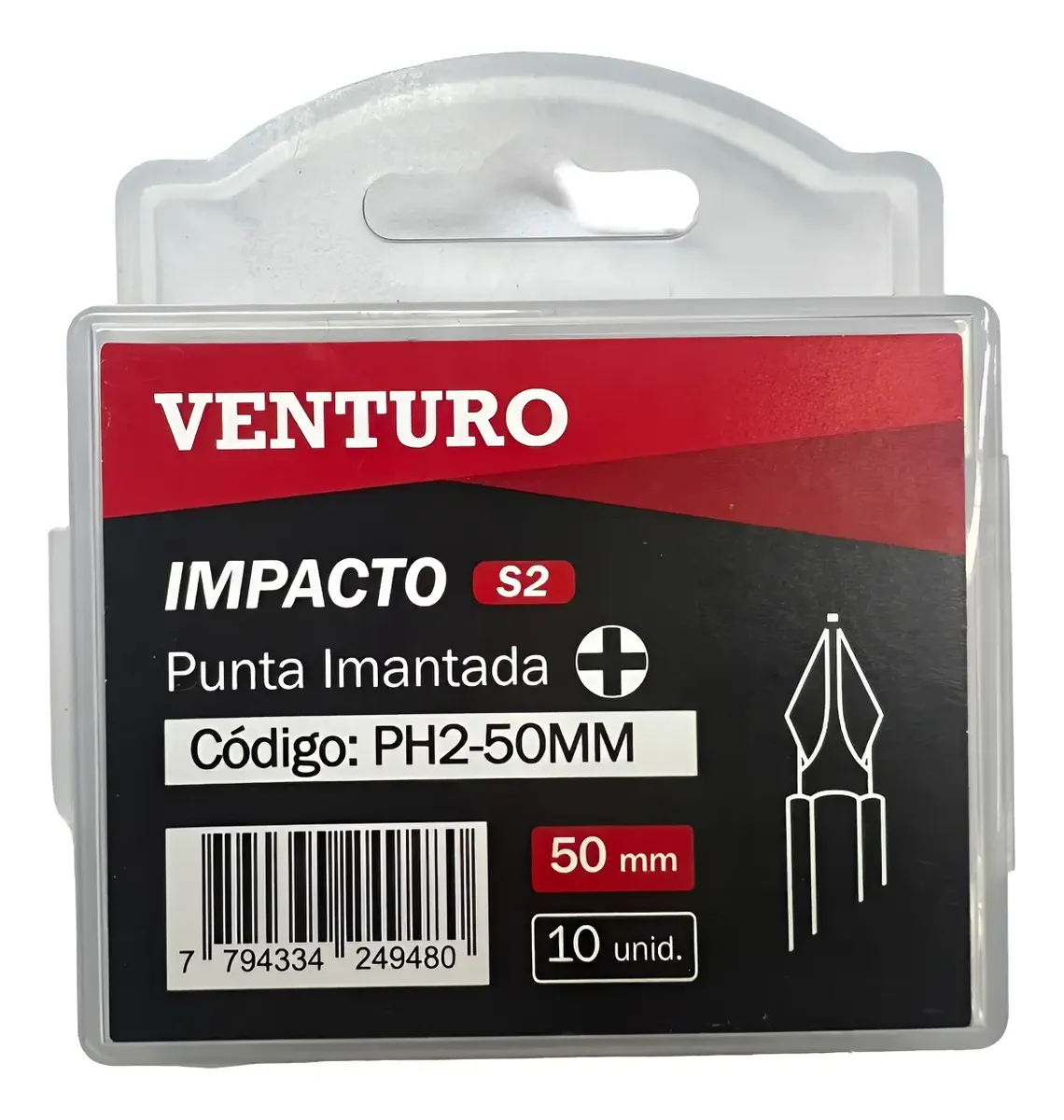 ph2 x 50mm caja 10 puntas atornilladoras phillips alto impacto
