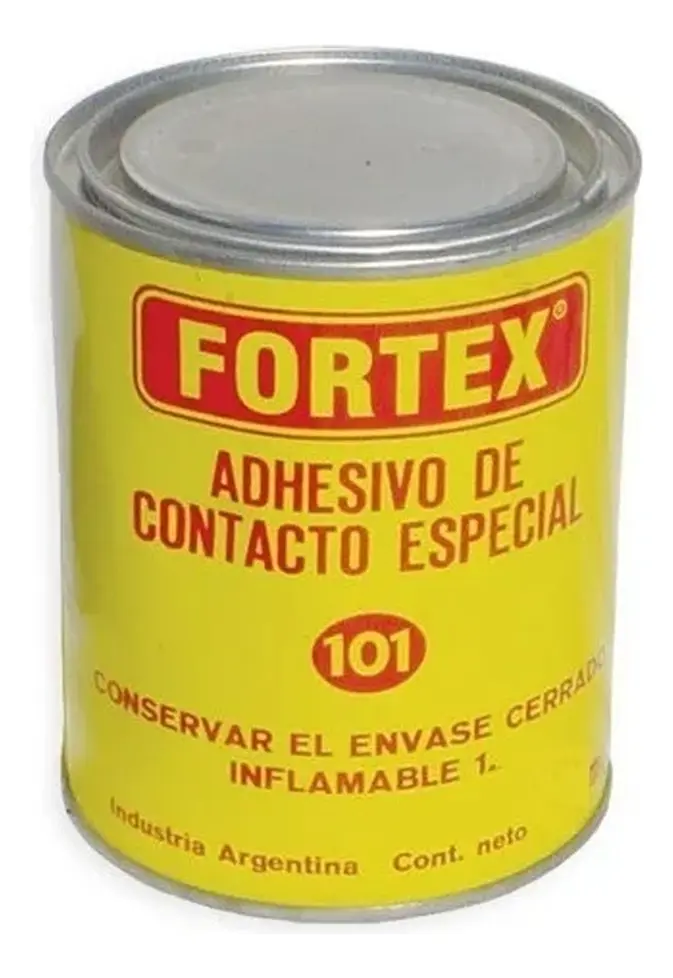 cemento contacto. 1/4 "fortex".