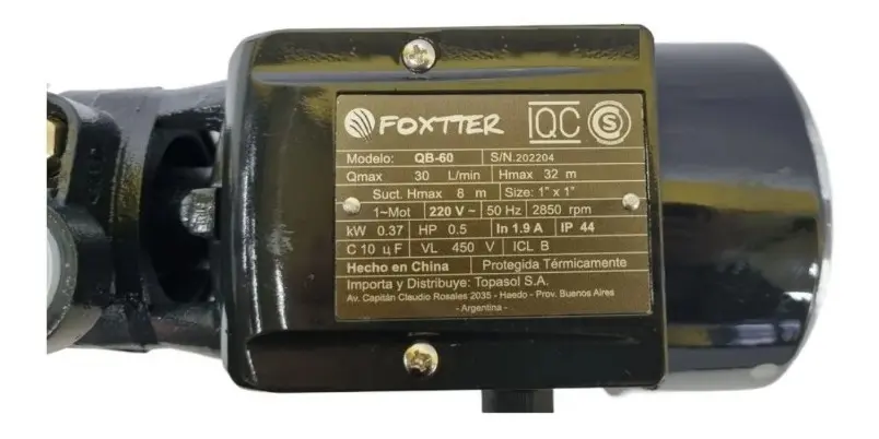 bomba periferica de 1/2 hp 220v/50hz