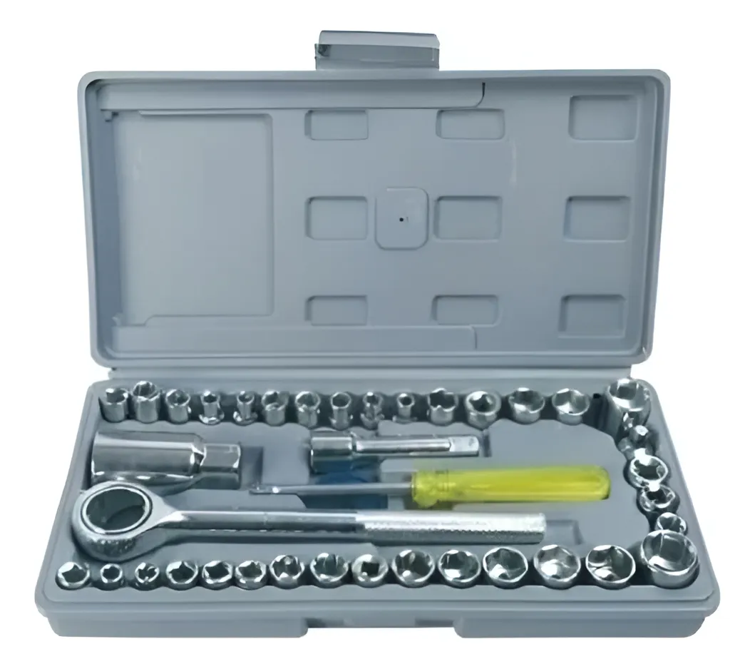 LLAVE DE CRIQUET 1/4" & 3/8" JUEGO DE 40PZS - AIWA llave de criquet 1/4" & 3/8" juego de 40pzs aiwa