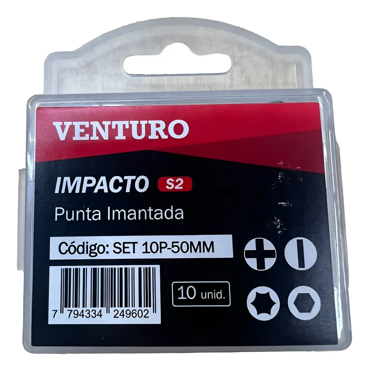 aliafor caja x 10 puntas atorn. surtidas alto imp. x 50mm "venturo"