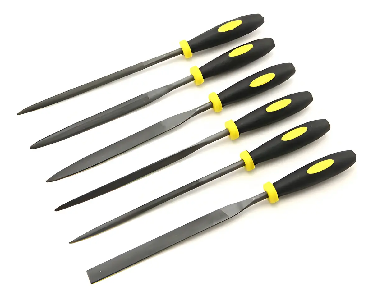lima con mango de goma x 6 pcs ch 3245