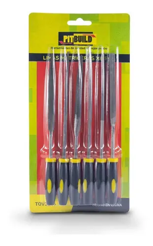 lima con mango de goma x 6 pcs ch 3245