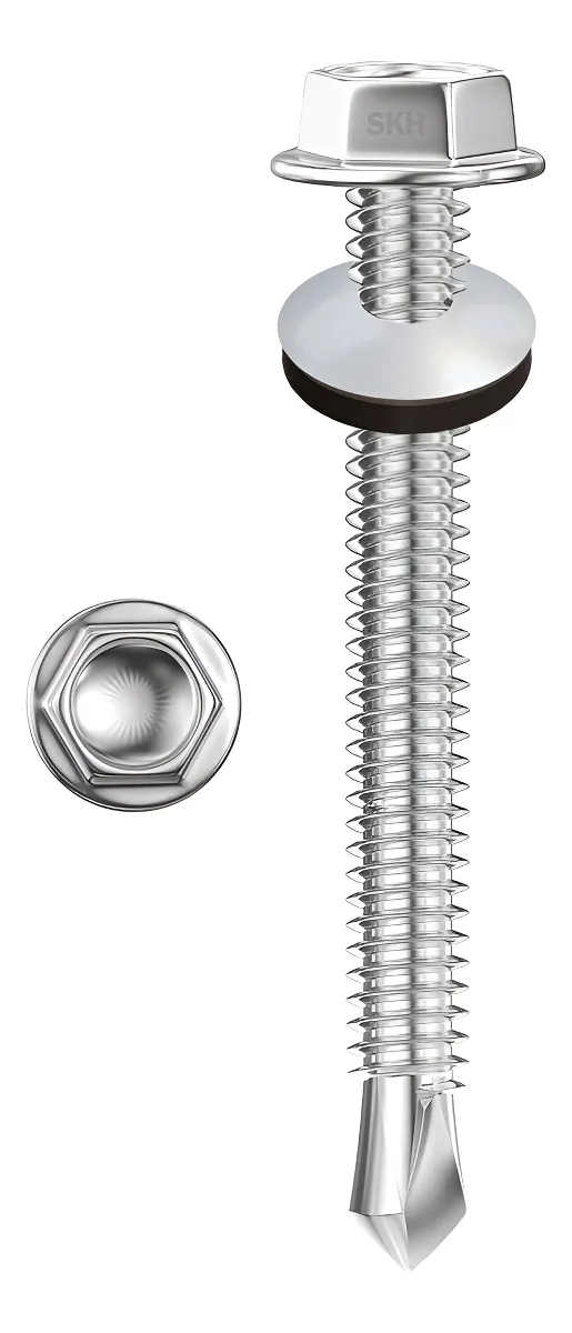tornillo autoperforante c/arandela hexagonal mecha 14 x 2 1/2" x250 un bremen thm14063 0830/1