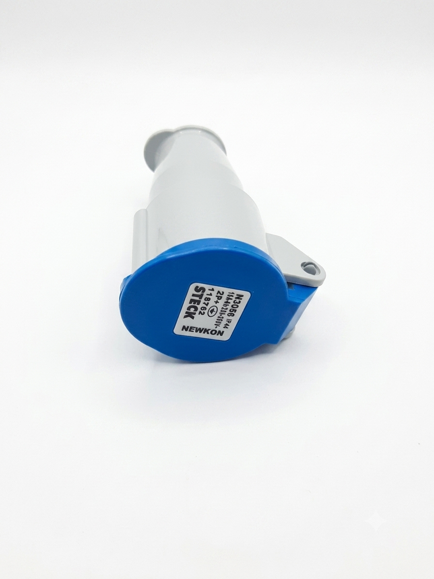 ficha ind 2x 16a+t mach 220 azu ph 6 ip44 n 3076