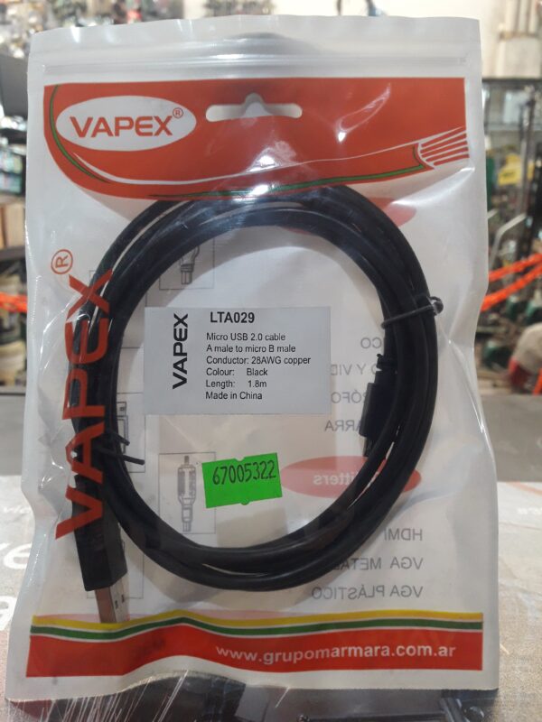 VAPEX LTA029 CABLE USB A MICRO 1.8MTS JPEG 20210811 101011 487087307272154617 600x800