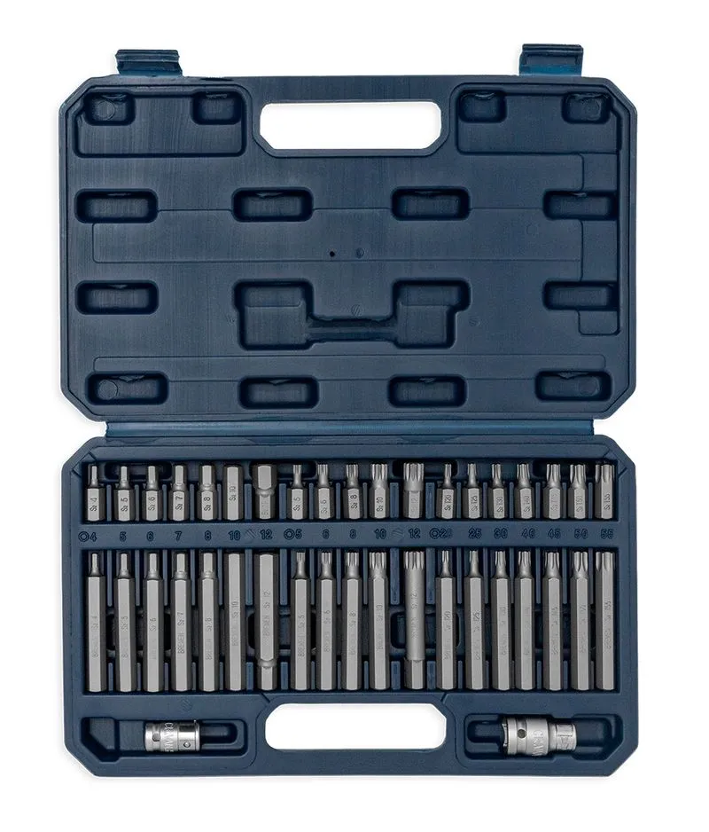 JGO. PUNTAS TORX/ALLEN/MULTI ESTRIA 40 PZ. - BR8302 jgo. puntas torx/allen/multi estria 40 pz. br8302