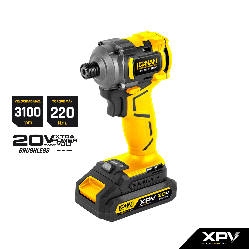 ATORNILLADOR IMPACTO 1/4 A BATERIA 20V - KAI1220BV atornillador impacto 1/4 a bateria 20v kai1220bv