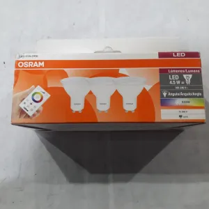 lampara leds rgb osram pack 3 c/control remoto