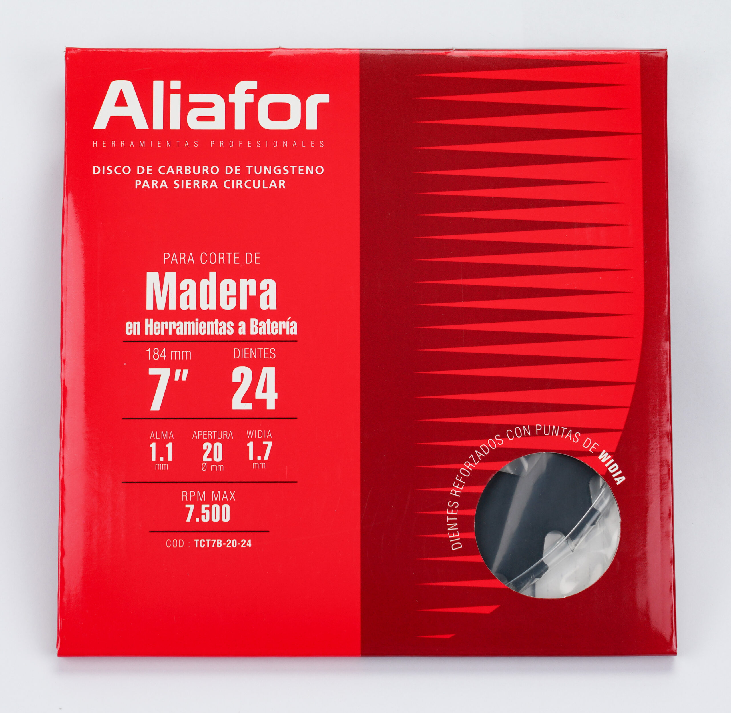 aliafor disco madera p/maq. a bat. 184 x 1.7 x 1.1 x 24t