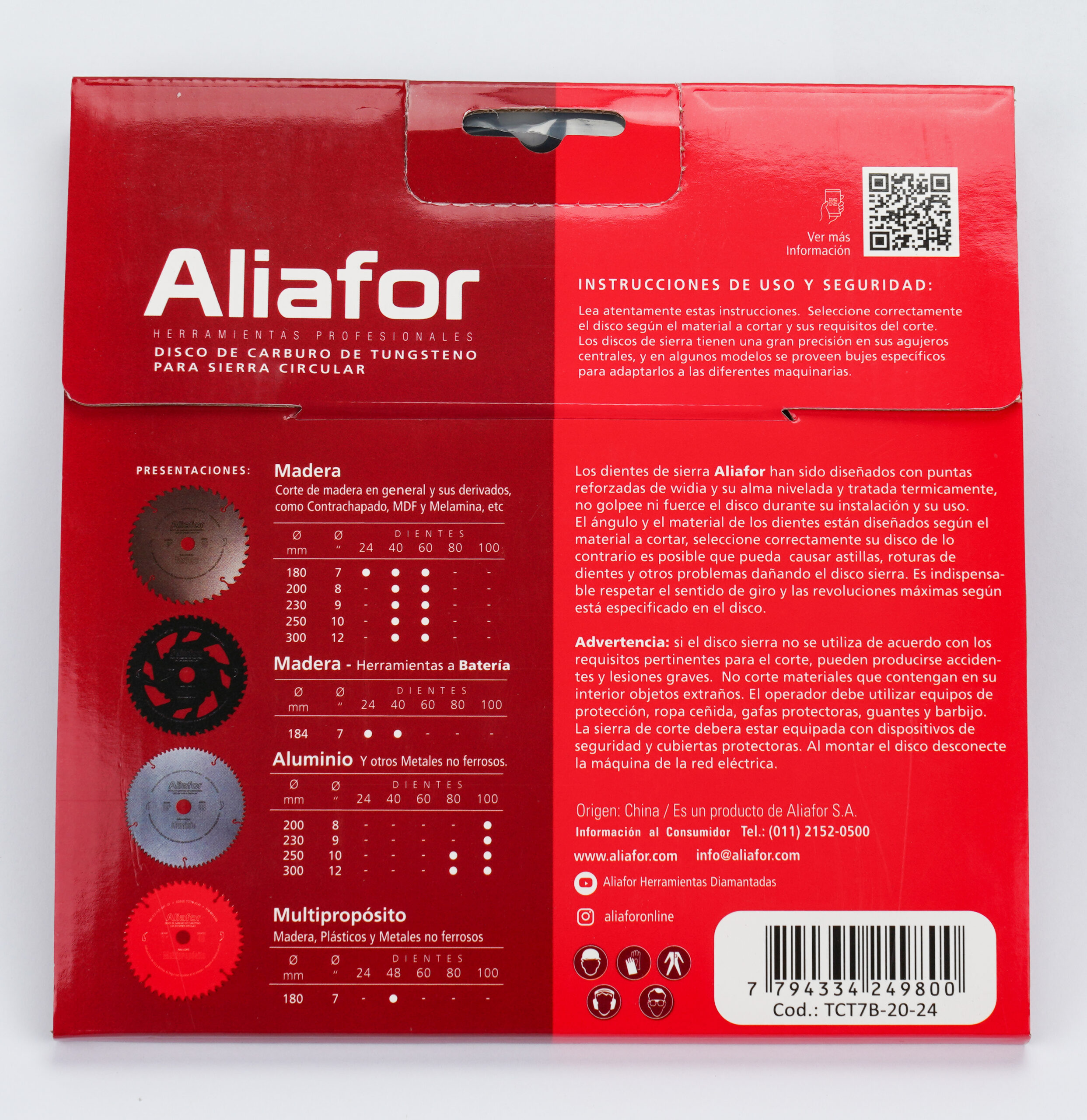 aliafor disco aluminio y madera 180 x 2.2 x 1.5 x 48t + buje