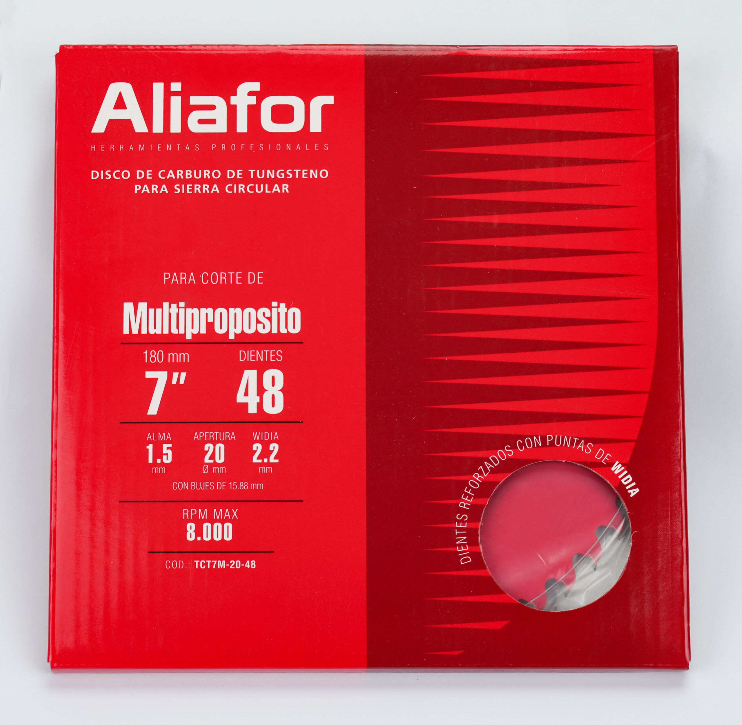 aliafor disco aluminio y madera 180 x 2.2 x 1.5 x 48t + buje
