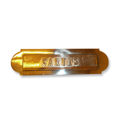 vgm pasacarta bronce pulido 26.5*7.5 c/tapa bronce pulido